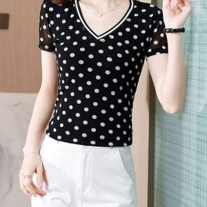 T-Shirt Col V Mode Femme