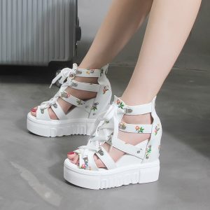 Chaussures Compensées Lumineux Plateforme Femmes Chaud Pois
