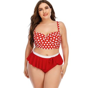 Maillot Bain Bleu Rouge Femmes