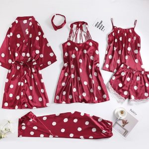 Ensemble Robe Pantalon Sexy Pois