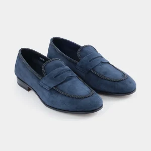 Mocassins en daim - Marine