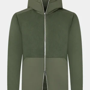 Gilet zippé technique à capuche - Kaki