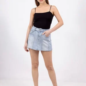 Jupe-Short en Jean Délavé