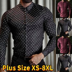 Chemise Manches Longues Élégance Pois Unique