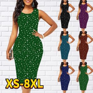 Robe Verte Élégante Pois Chic