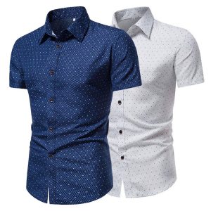Chemise Formelle Élégante Homme Pois