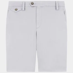 Bermuda en coton lisse - Gris clair