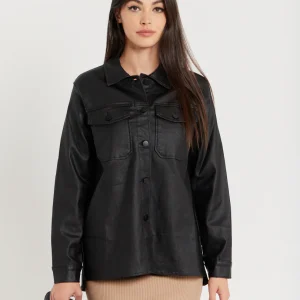 Veste chemise en toile enduite