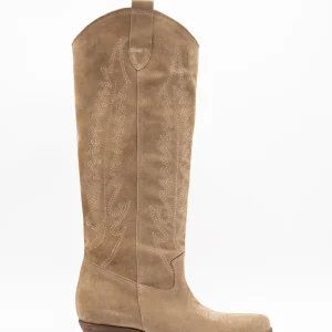 Bottes Santiags Cuir Taupe