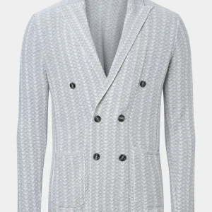 Veste maille croisée - Grise