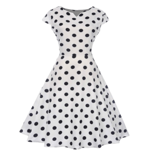 Robe De Danse Rock À Pois Année 50 Elegante