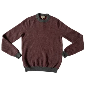 Pull gris & rouge Éric Bompard