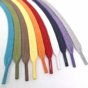 Lacets Plats Coton Biologique en beaucoup de longueurs et couleurs proposées !