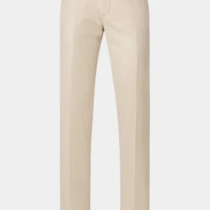 Pantalon en coton à patte de serrage - Beige