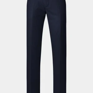 Pantalon en coton à patte de serrage - Marine