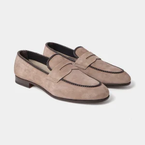 Mocassins en daim - Taupe