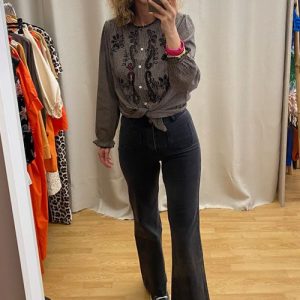 Jean flare gris Elena Oraije