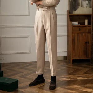 BEAUREGARD - Pantalon de Costume en Laine Coupe Italienne