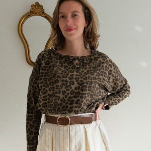 T-shirt BIBA léopard manches longues – Johanna Paris